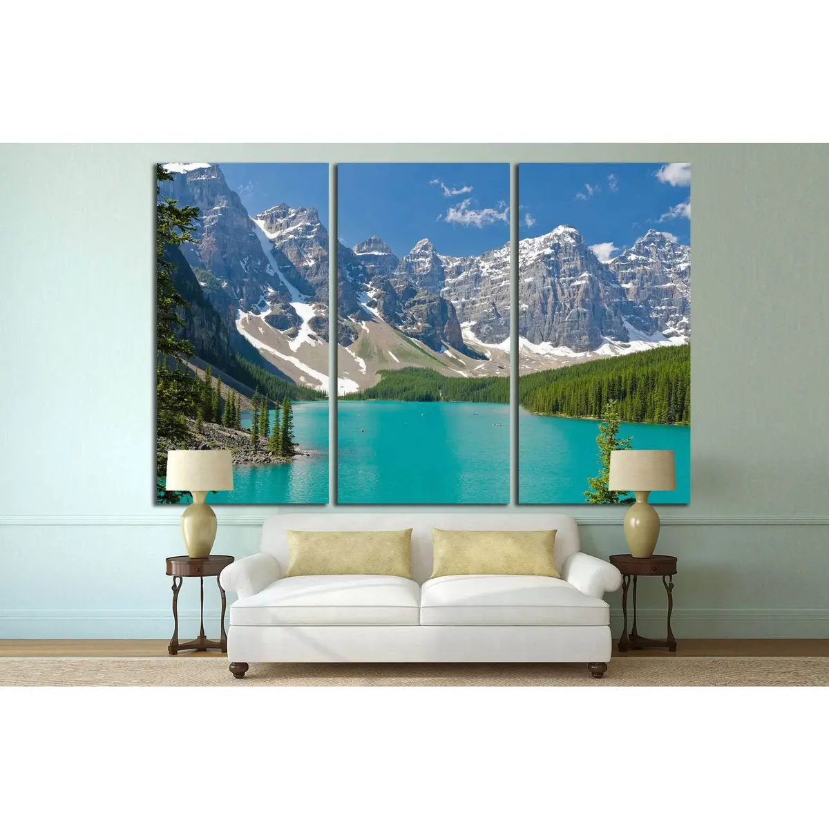 Mountain Lake In Canada №629 Ready To Hang Canvas Print 5