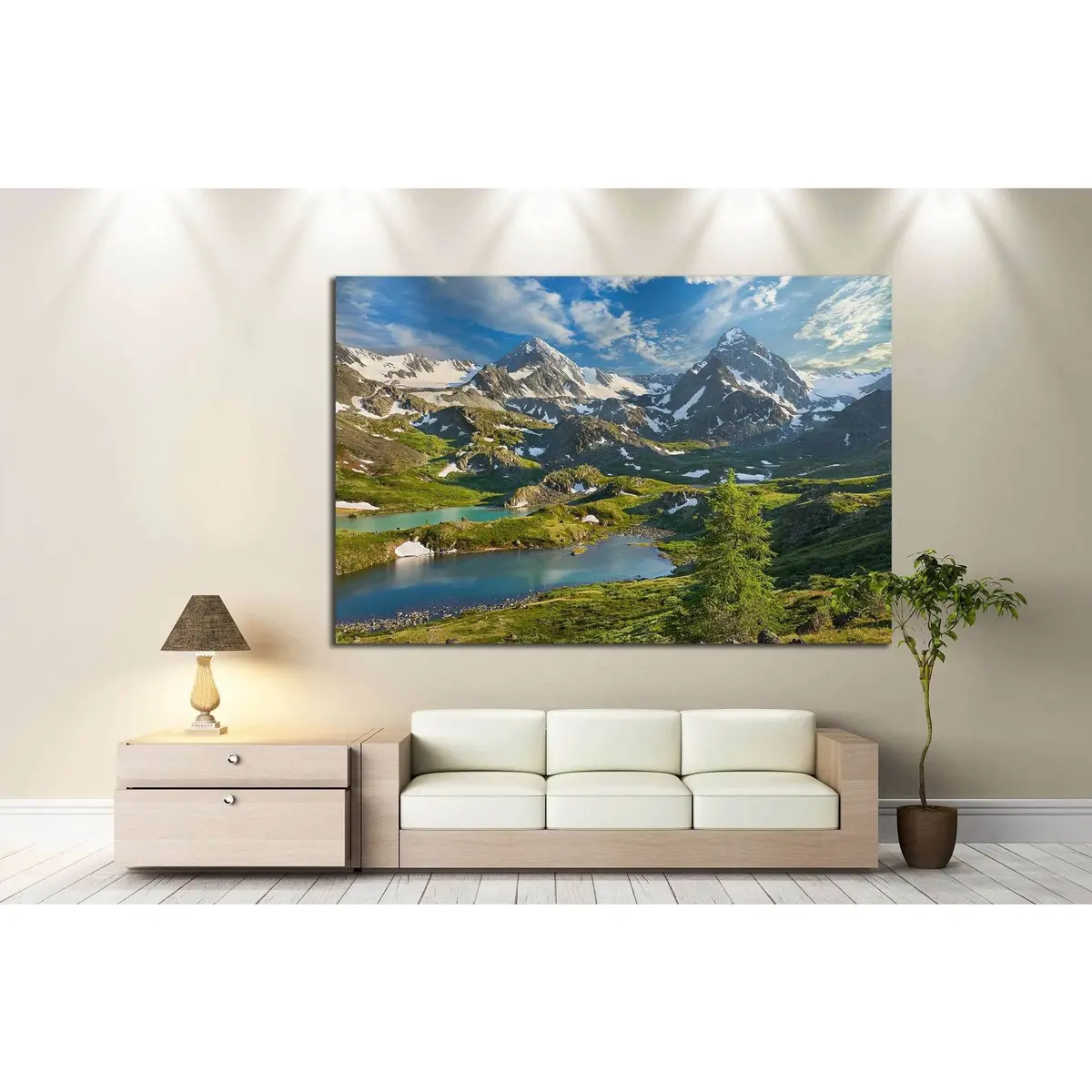Mountain Lake, Siberia №635 Ready To Hang Canvas Print 3