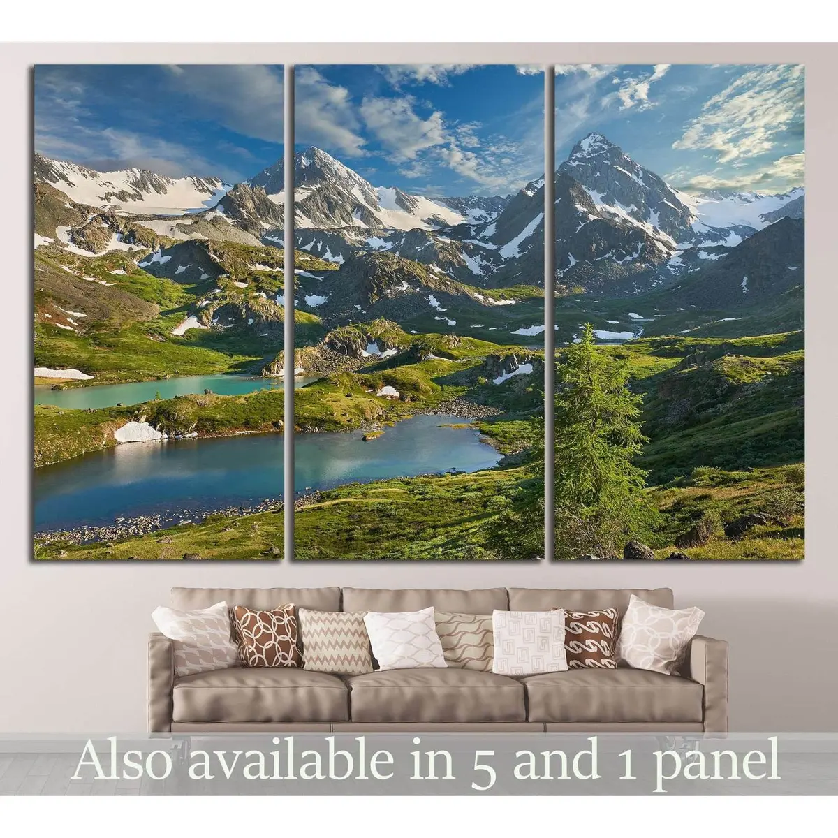 Mountain Lake, Siberia №635 Ready To Hang Canvas Print 5