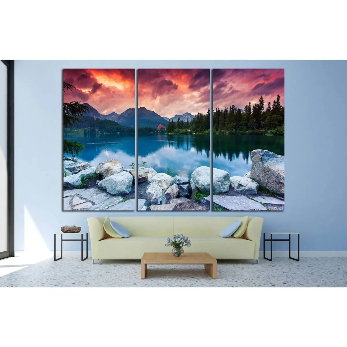 Mountain Lake, Slovakia №634 Ready To Hang Canvas Print 5