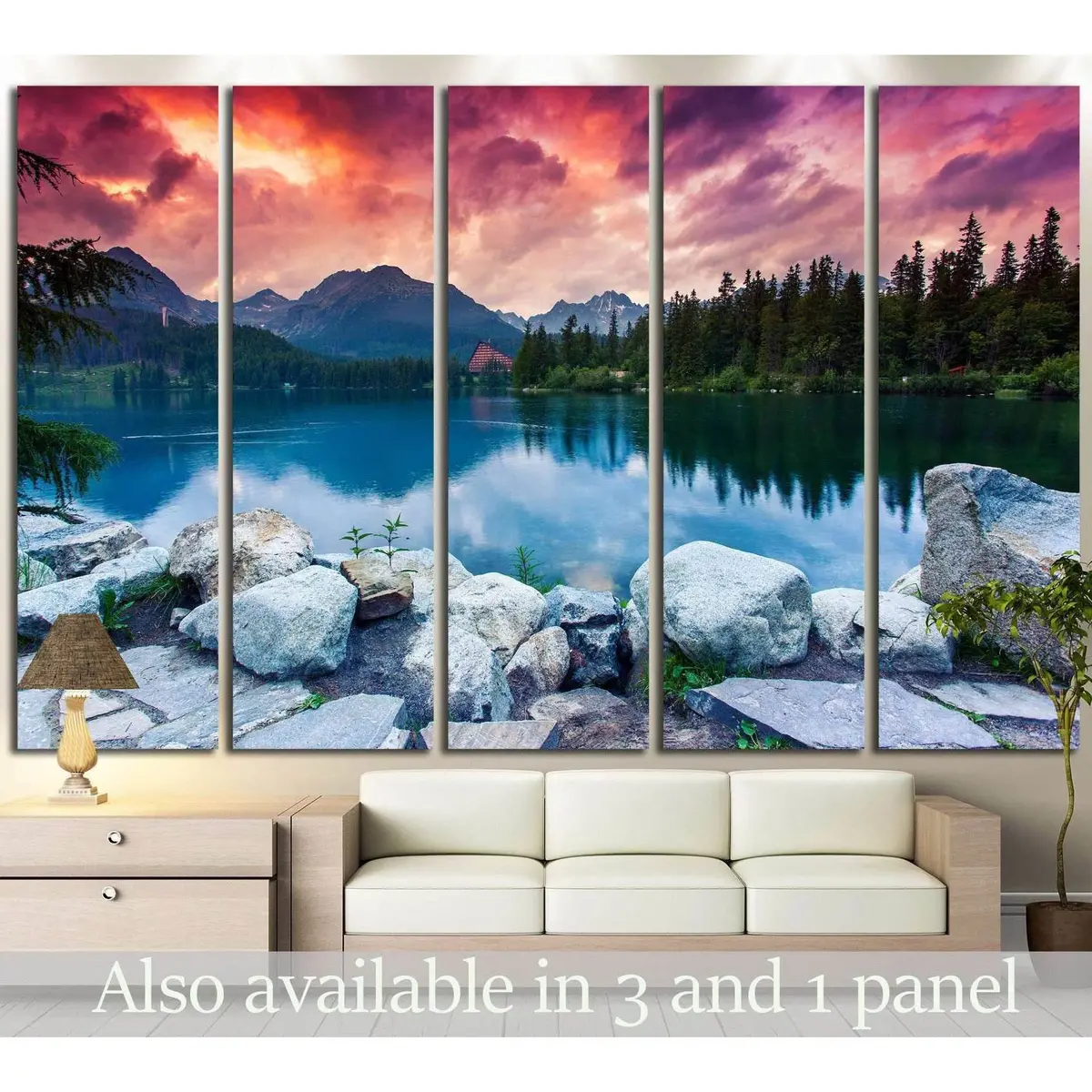 Slovakia Mountain Lake Canvas Wall Art №634 – Ready to Hang