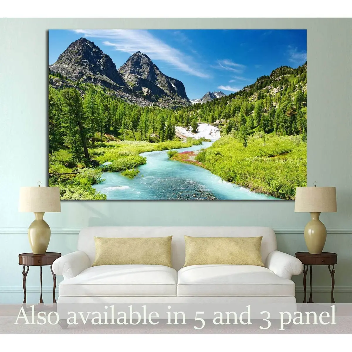 Mountain Landscape №637 Ready To Hang Canvas Print 1