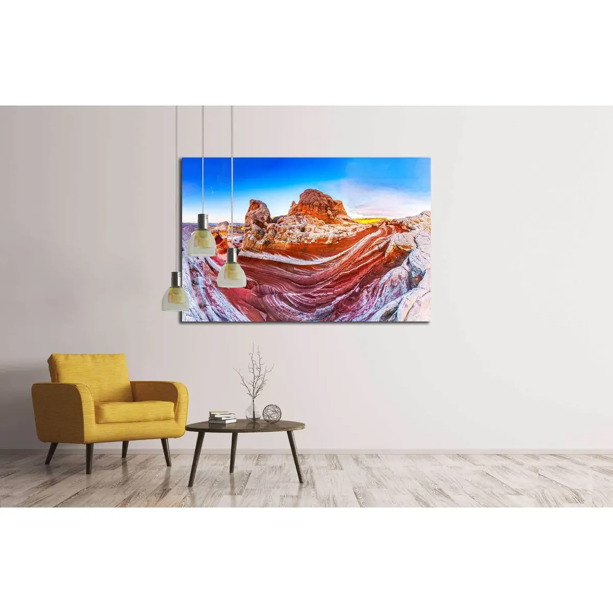 Mountain Panoramic Landscape №2820 Ready To Hang Canvas Print 3