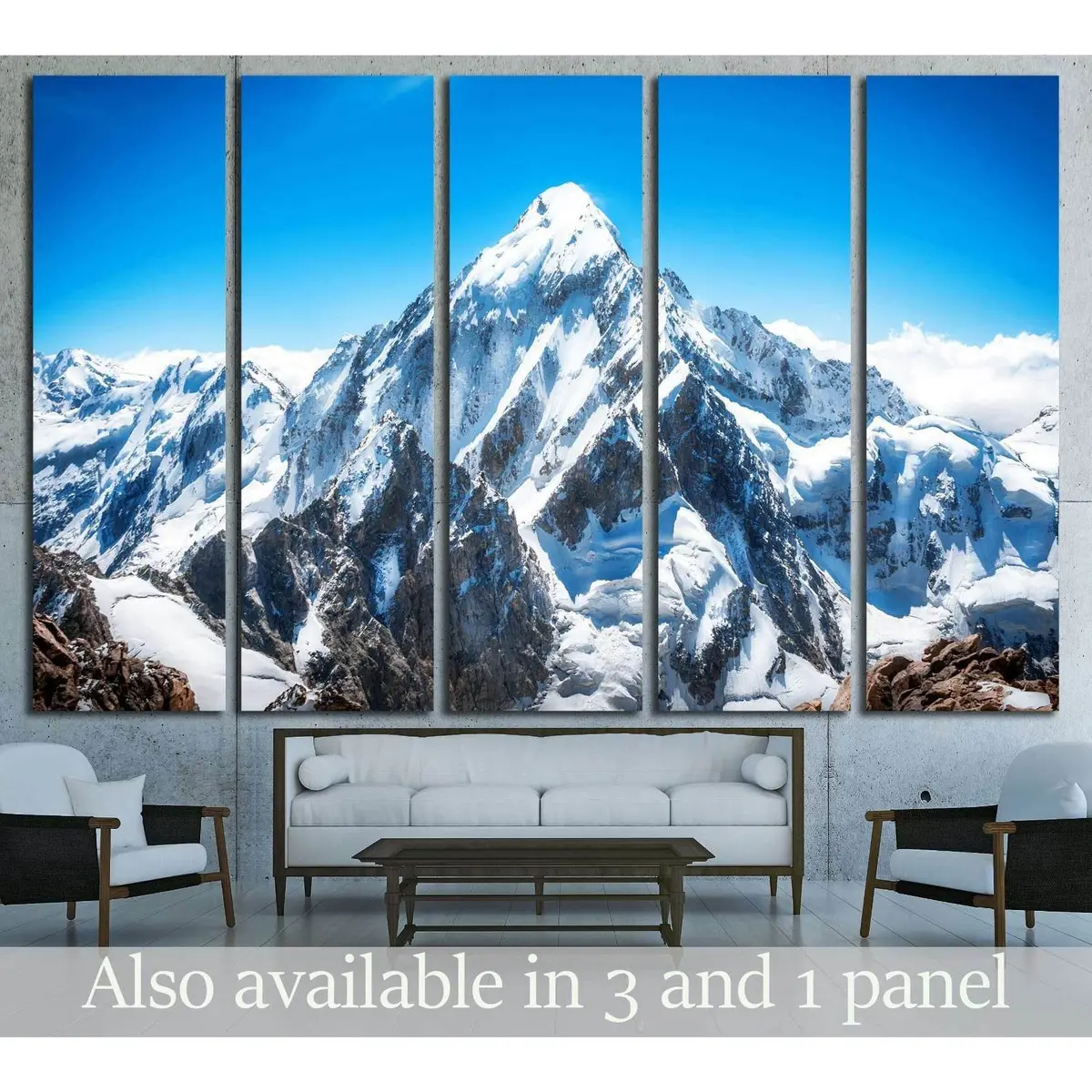 Everest Mountain Peak Canvas Wall Art – Nepal National Park Print, Ready to Hang