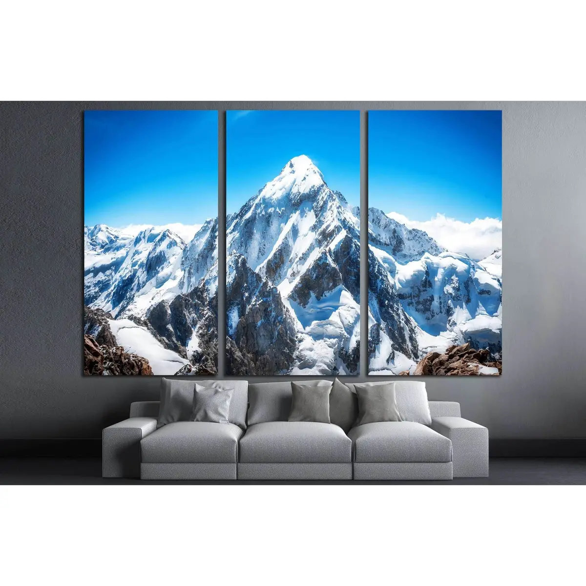 Mountain Peak. Everest. National Park, Nepal №3107 Ready To Hang Canvas Print 5