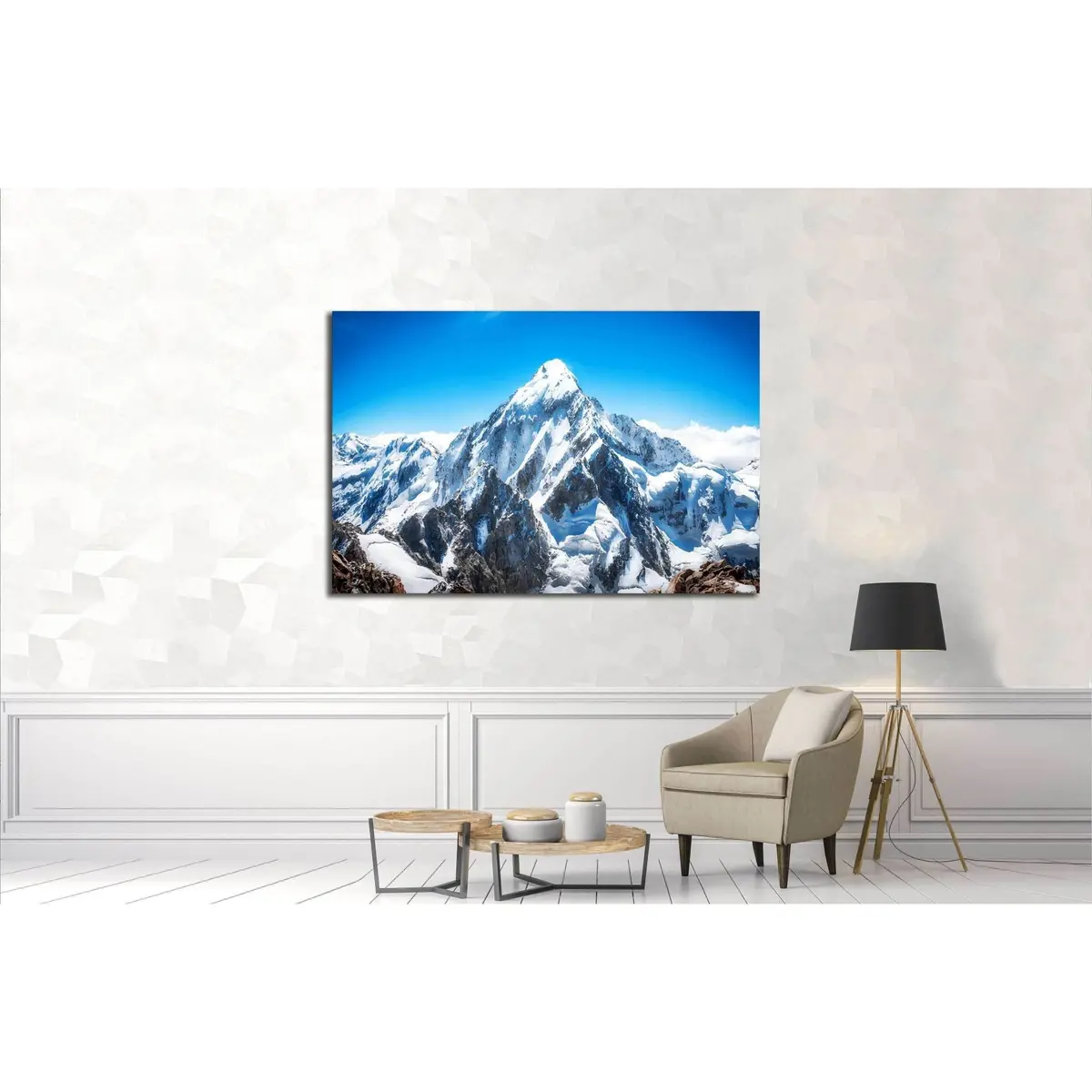 Mountain Peak. Everest. National Park, Nepal №3107 Ready To Hang Canvas Print 3