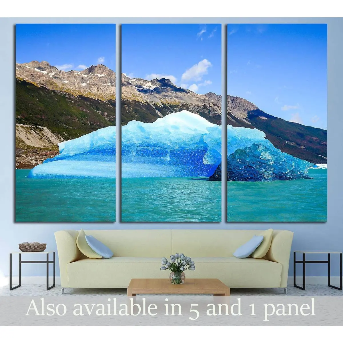 Mountain Sea Glacier Landscape №2821 Ready To Hang Canvas Print 5
