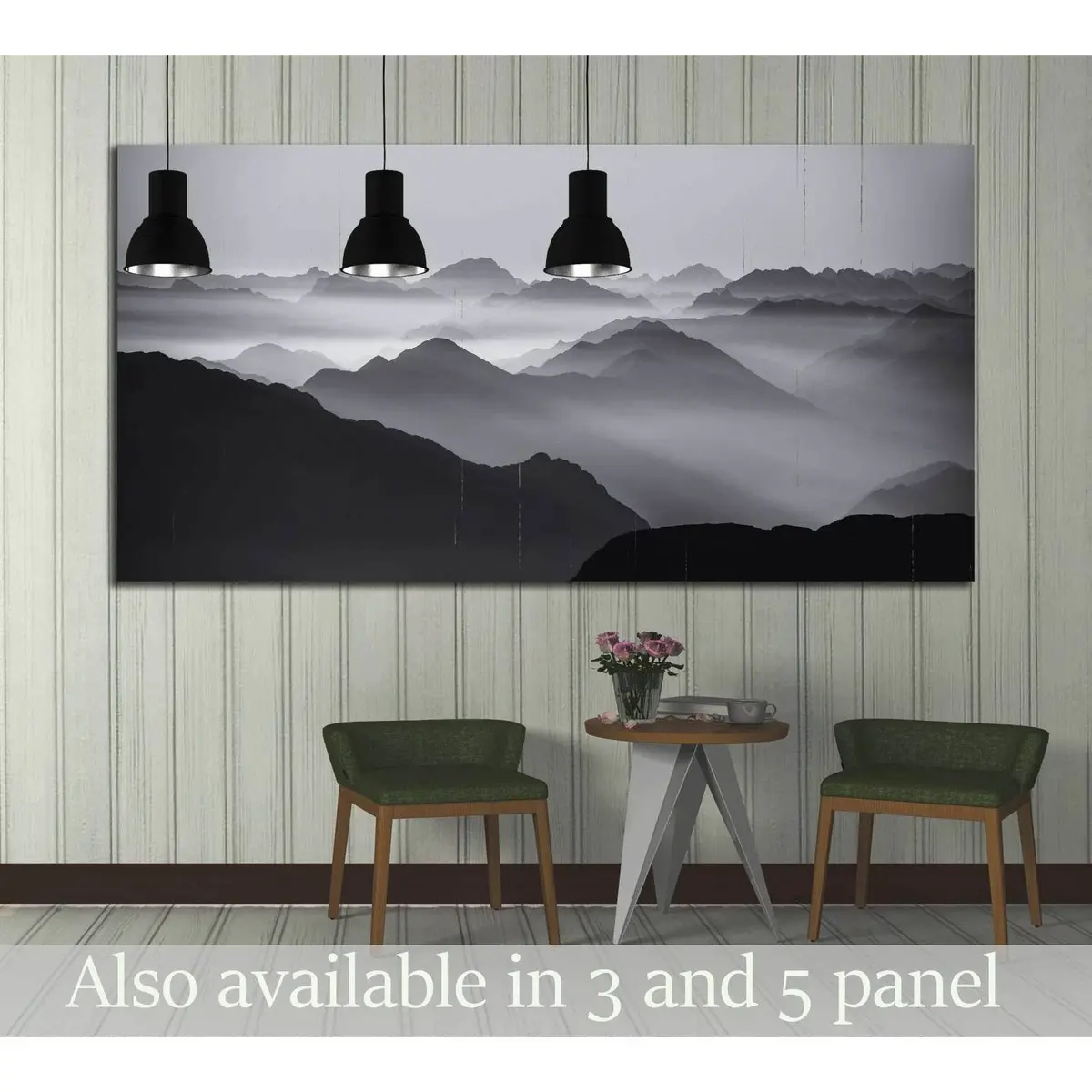 Mountain Silhouettes №3196 Ready To Hang Canvas Print 1