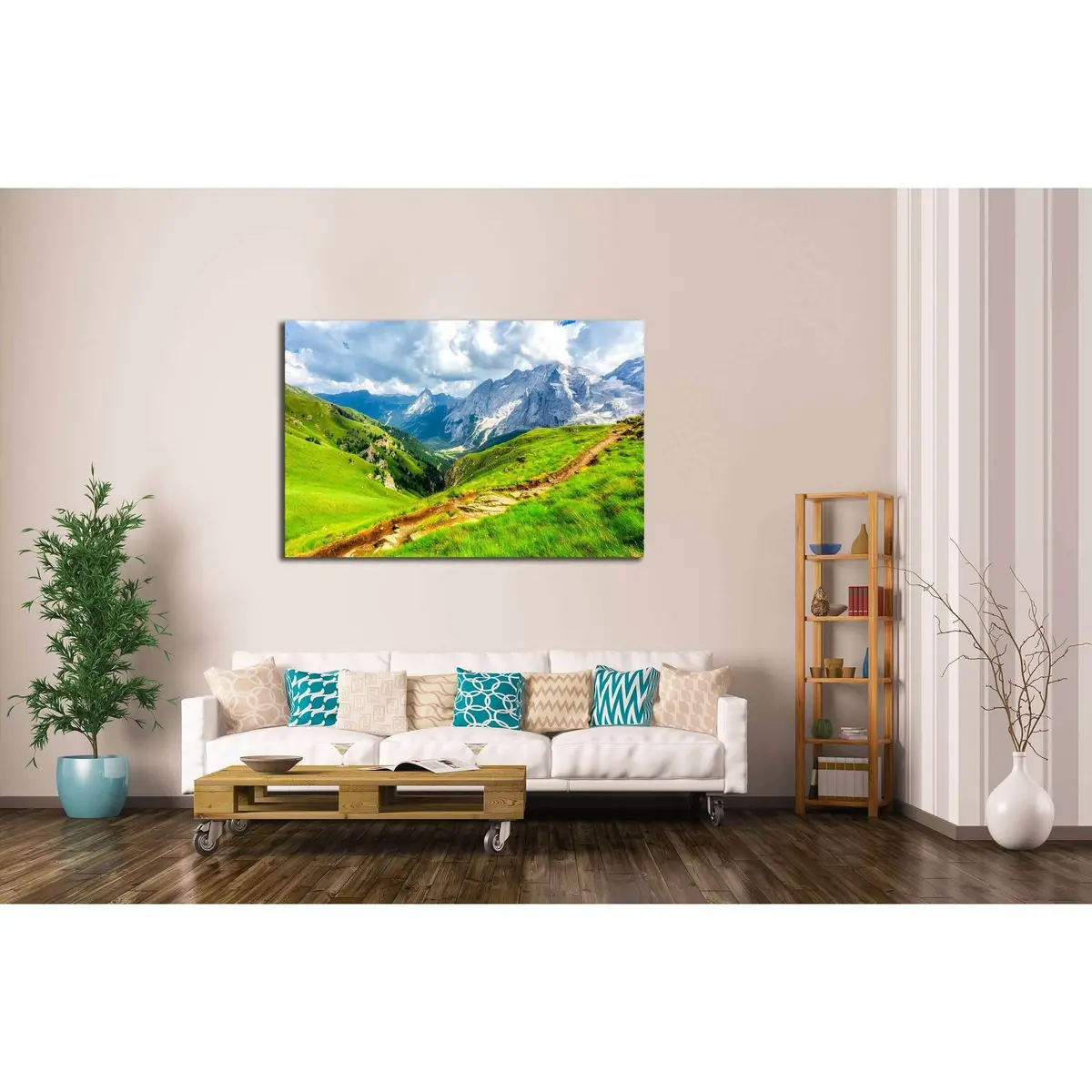 Mountain Summit Trail Landscape №2908 Ready To Hang Canvas Print 3