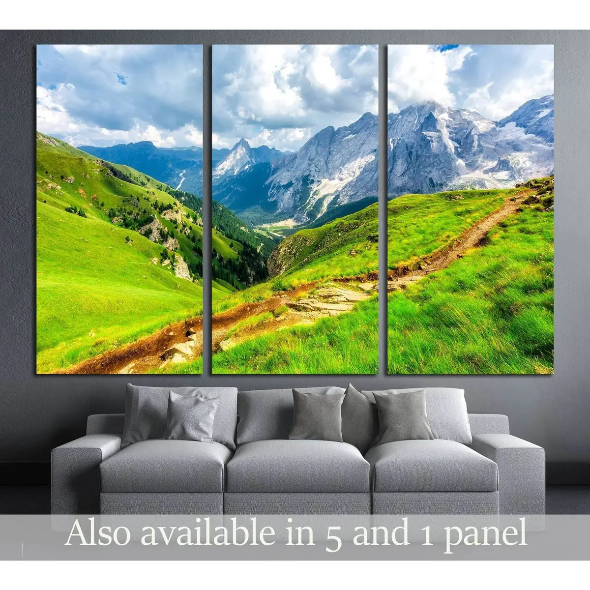 Mountain Summit Trail Landscape №2908 Ready To Hang Canvas Print 5