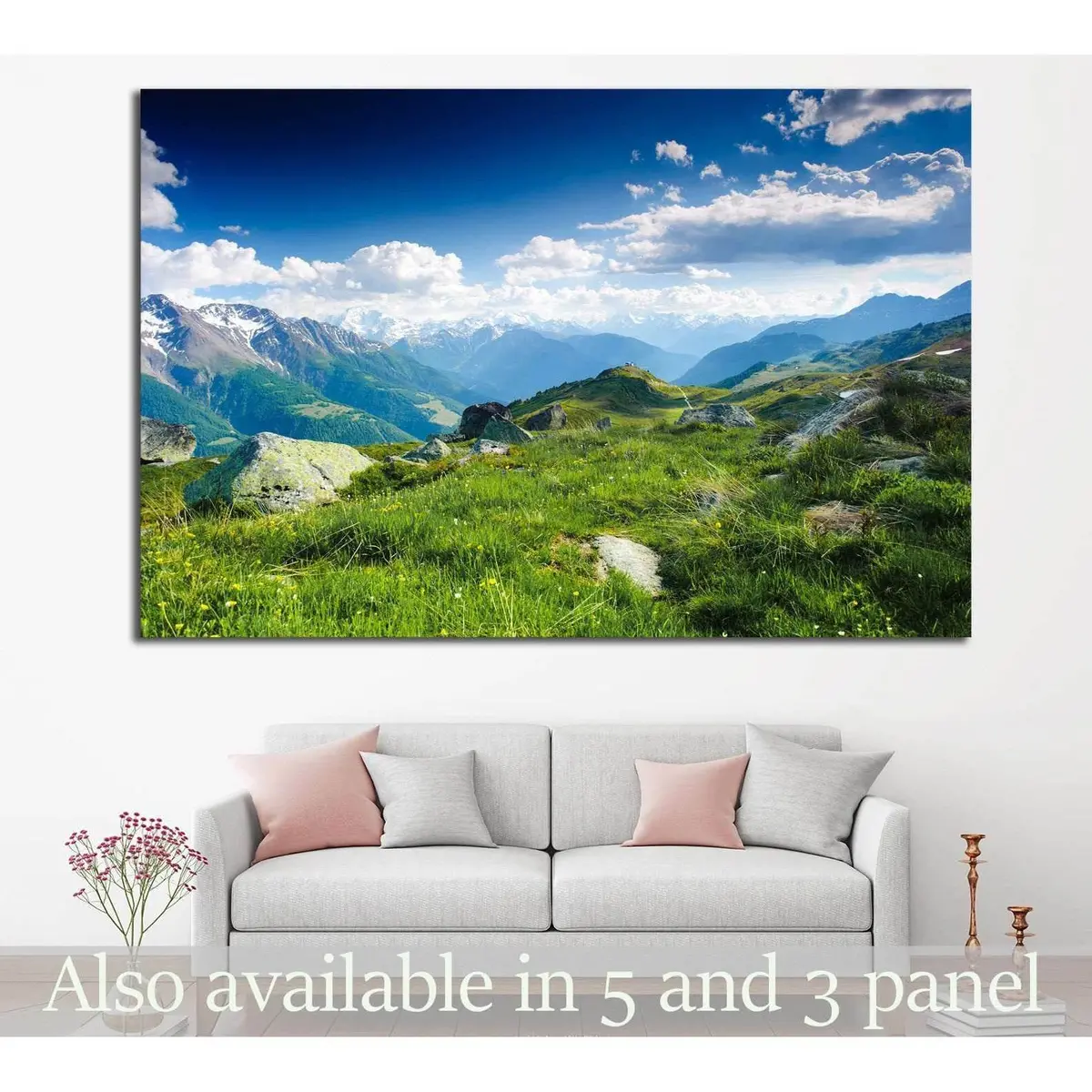 Mountain, Switzerland №638 Ready To Hang Canvas Print 1