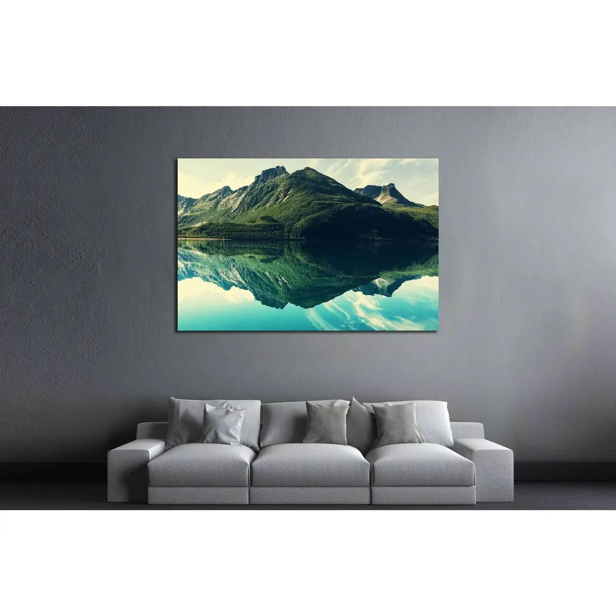 Scenic Mountains Canvas Art Print #548 – Pre-Hung Wall Decor - Image 2