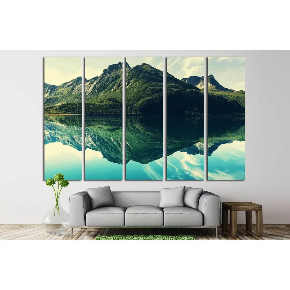 Scenic Mountains Canvas Art Print #548 – Pre-Hung Wall Decor - Image 3