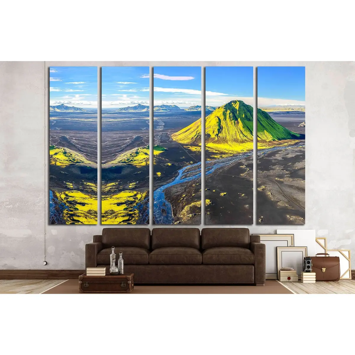 Scenic Mountains and River Canvas Wall Art #2842 – Ready-to-Hang Premium Print - Image 3