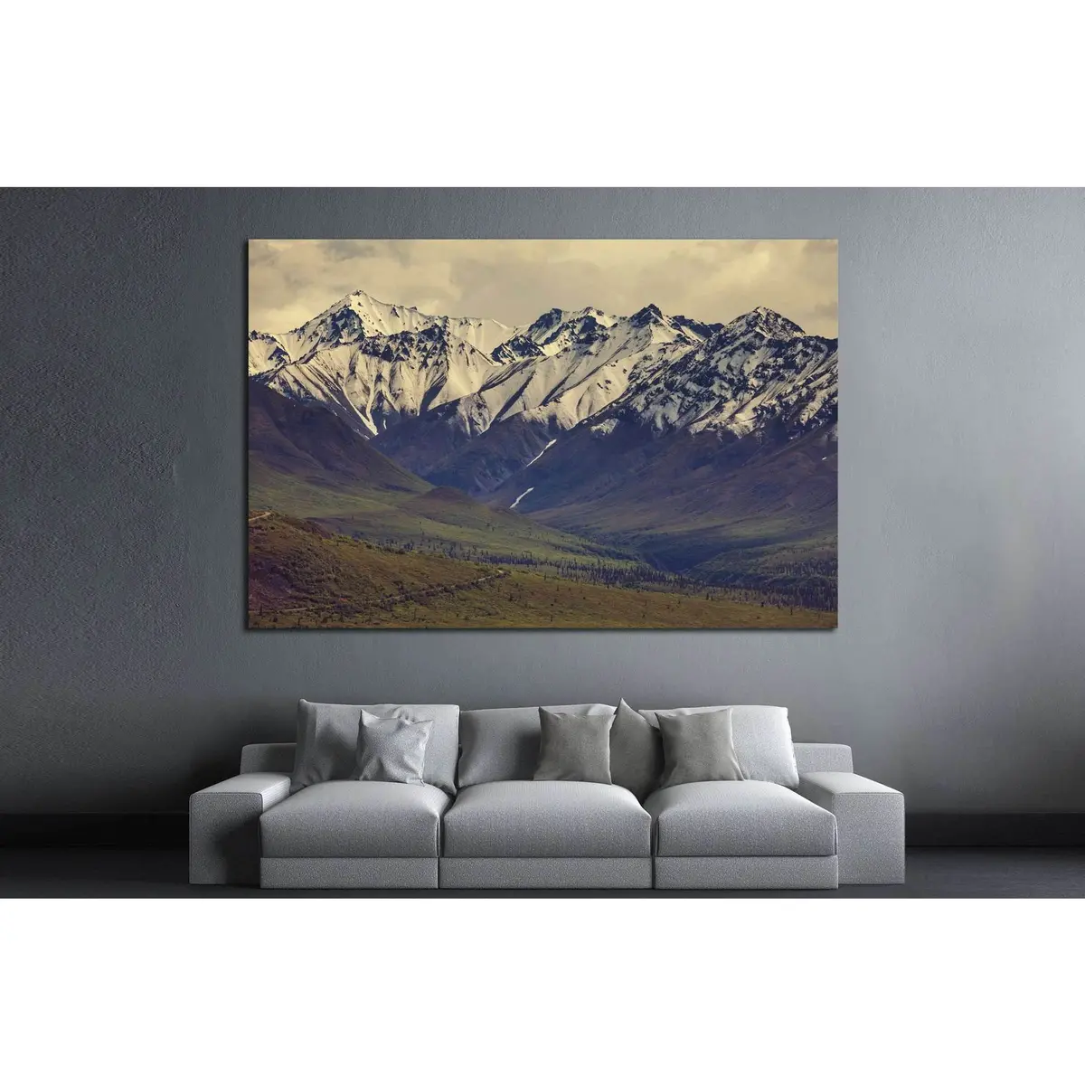 Mountains In Alaska №639 Ready To Hang Canvas Print 2