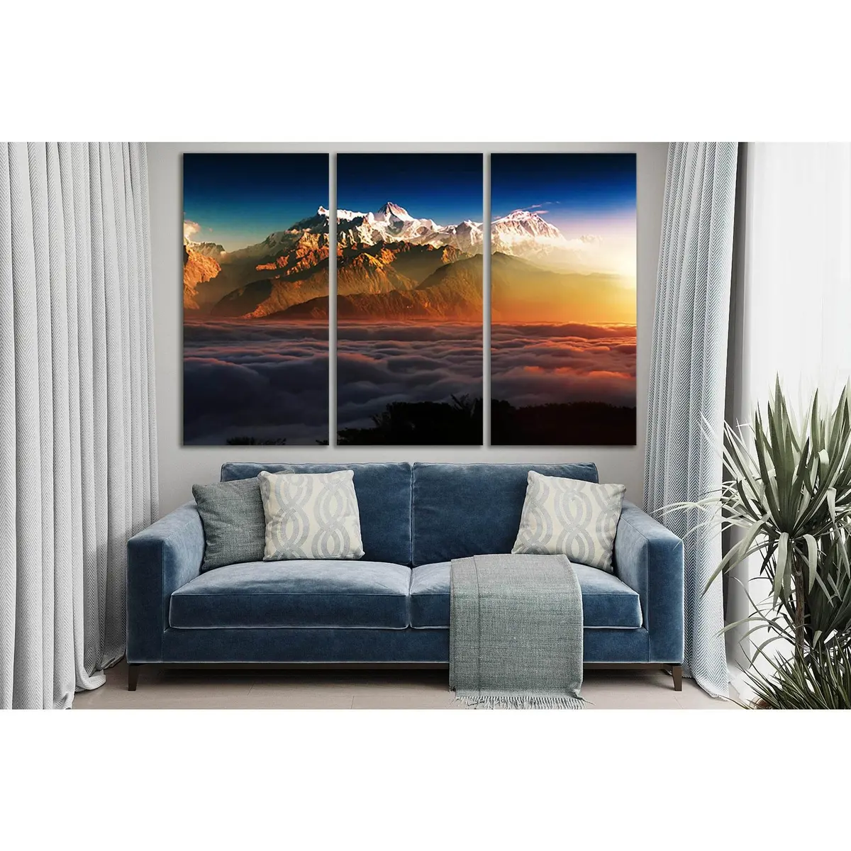 Mountains In Clouds №Sl1590 Ready To Hang Canvas Print 5