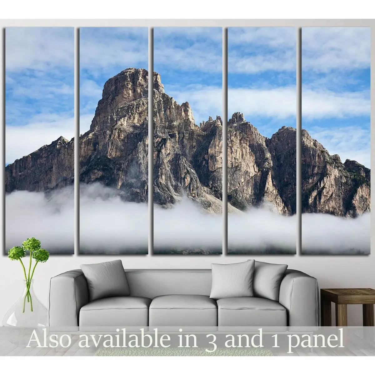 Alpine Mountains Canvas Art Print №640 – Ready-to-Hang Wall Decor