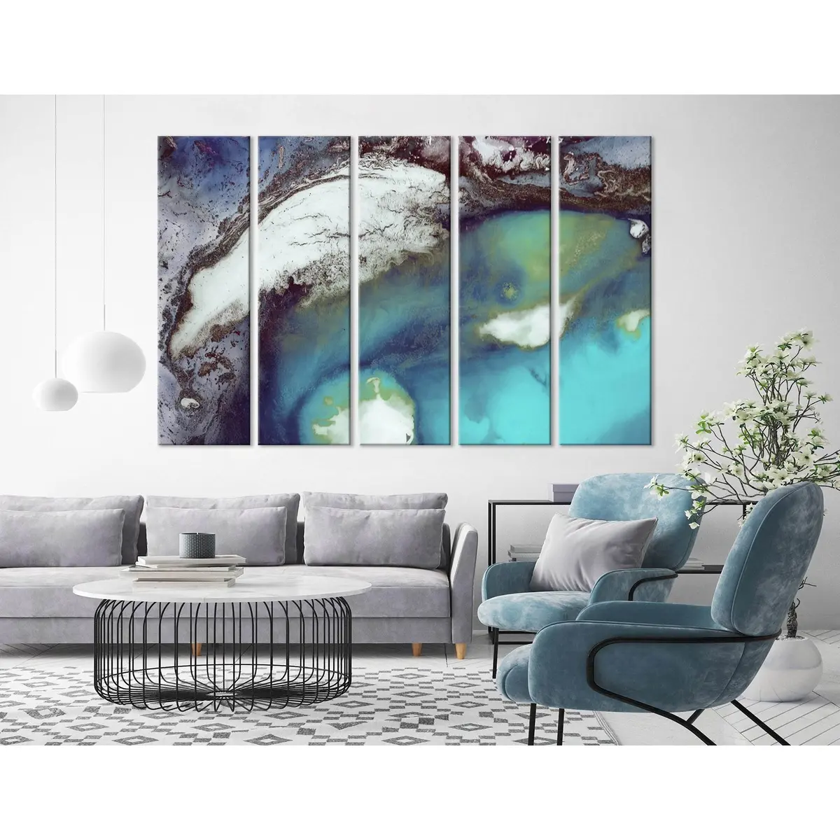 Ocean View Mountain Canvas Art №04284 – Premium Ready-to-Hang Print