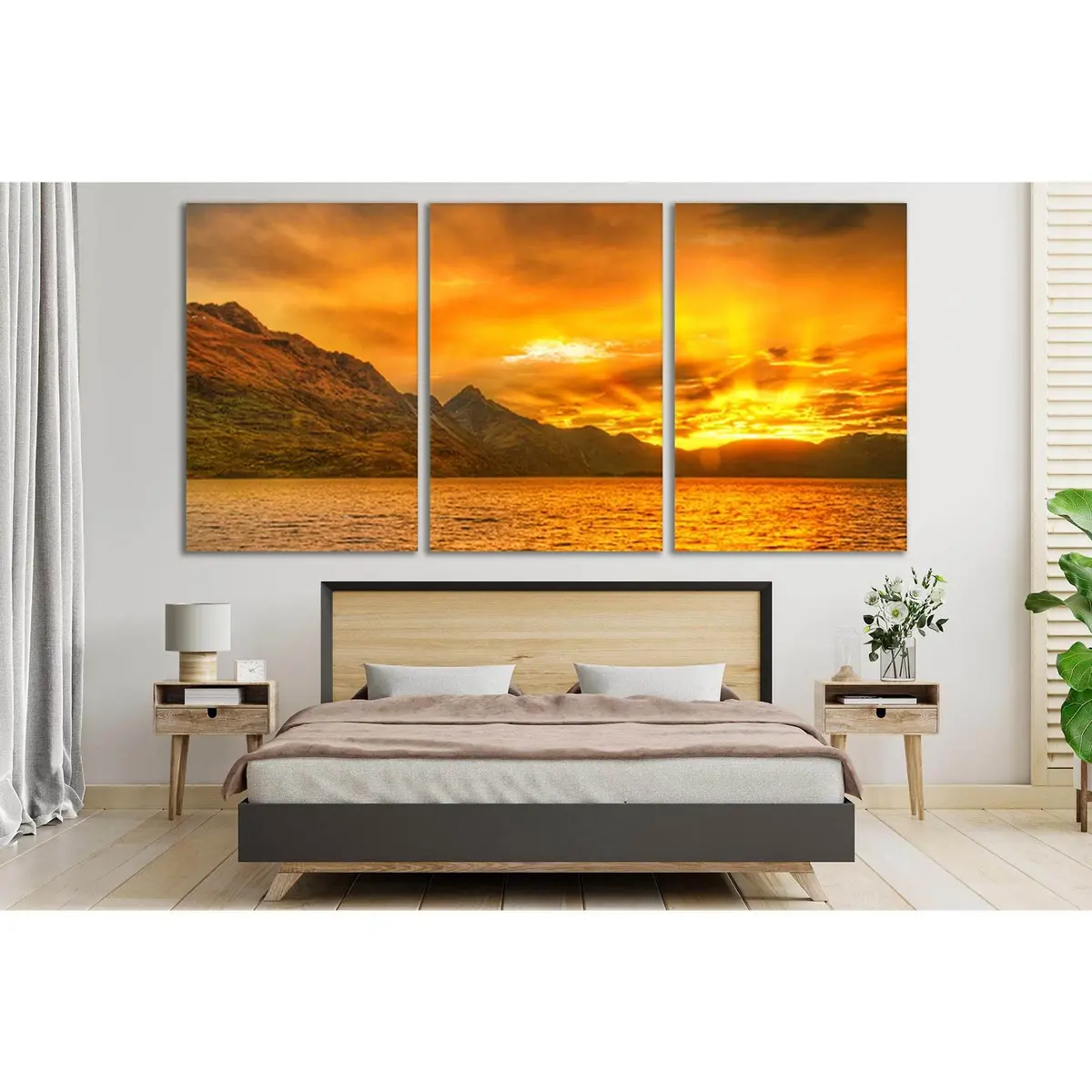 Mountains Sea At Sunset №Sl247 Ready To Hang Canvas Print 5