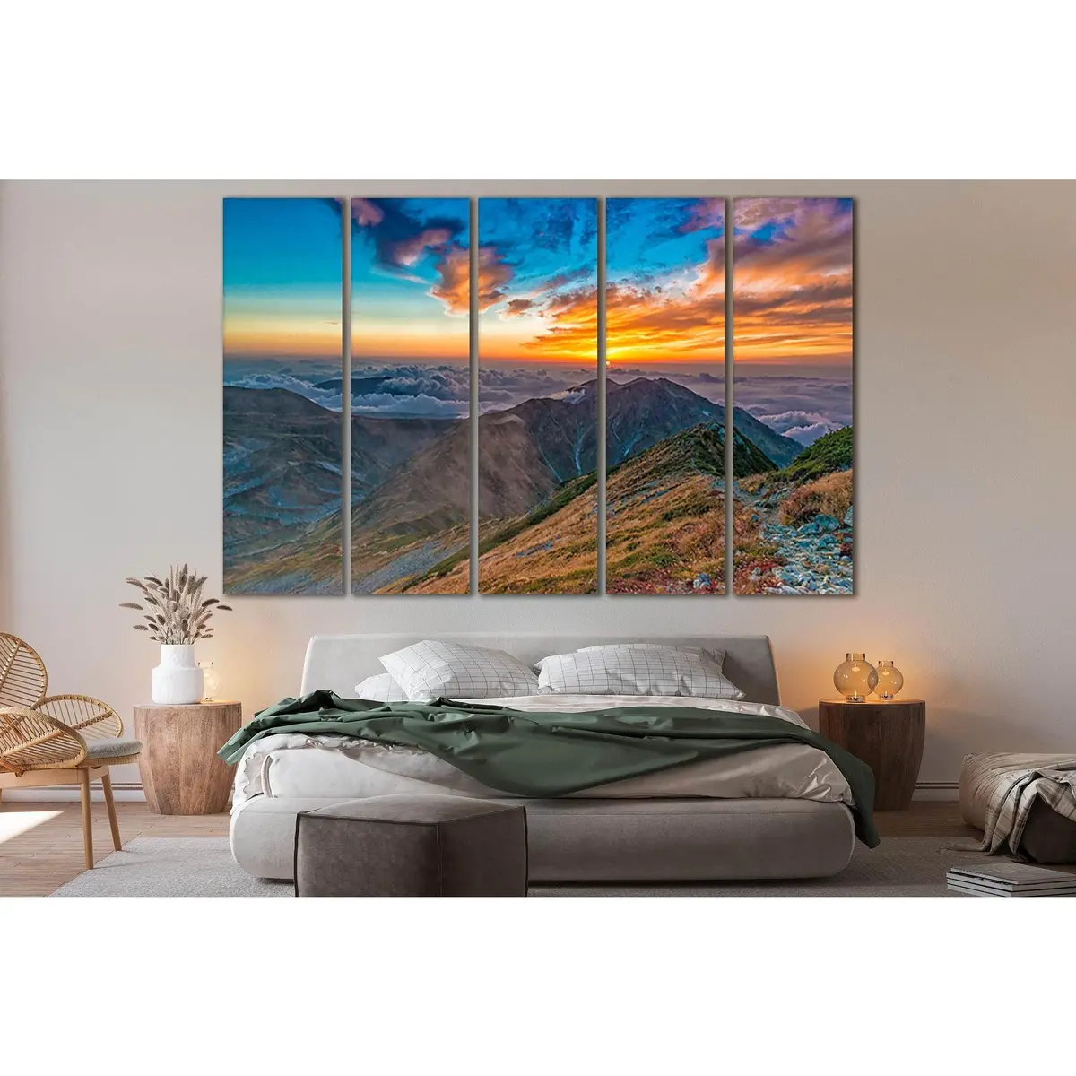 Cloudy Sky Mountain Canvas Art №SL298 – Premium Ready-to-Hang Wall Decor - Image 3