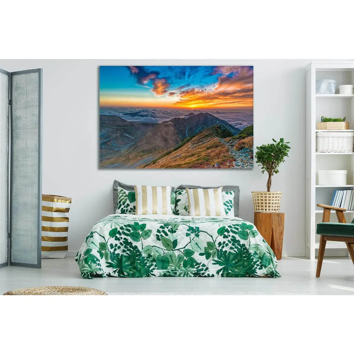 Mountains Under Cloudy Sky №Sl298 Ready To Hang Canvas Print 1