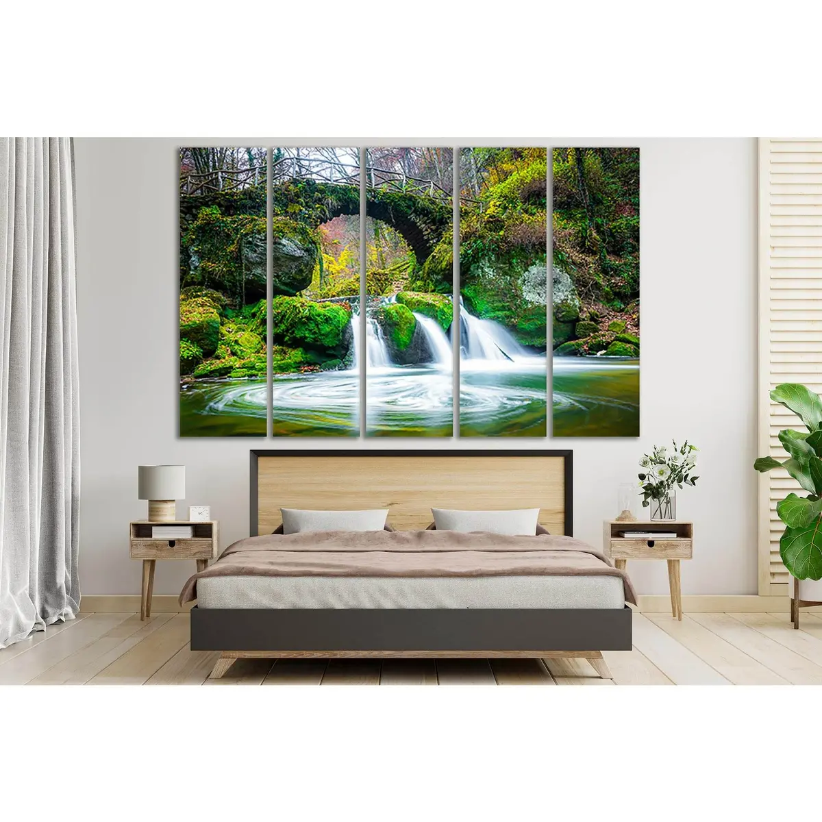 Luxembourg Mullerthal Waterfall Canvas Art №SL463 – Premium Ready-to-Hang Wall Decor