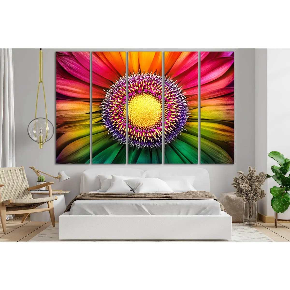 Vibrant Floral Canvas Art №SL718 – Pre-Stretched Ready-to-Hang Wall Decor - Image 3