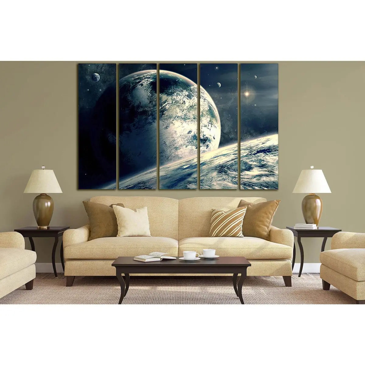 Cosmic Planets Canvas Art – SL393 Ready-to-Hang Wall Decor - Image 3