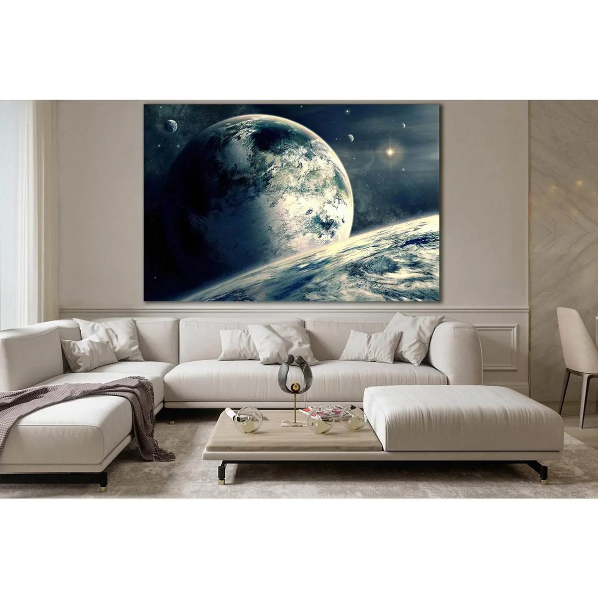 Mysterious Planets In Far Space №Sl393 Ready To Hang Canvas Print 1