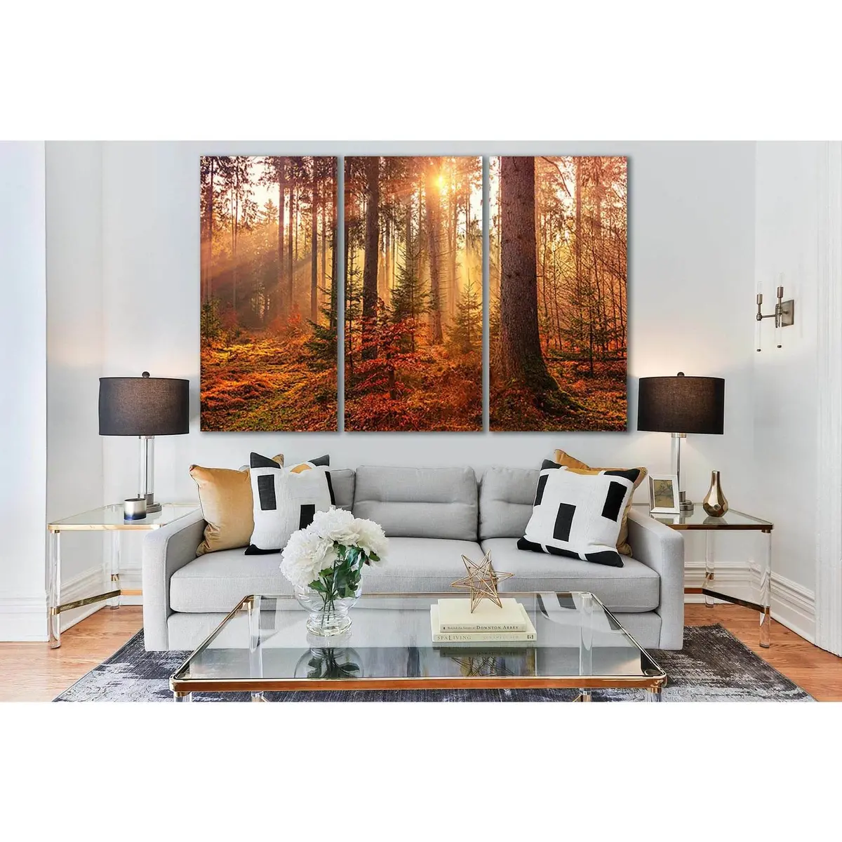 Mystery Autumn Forest And Sun Light №Sl518 Ready To Hang Canvas Print 5