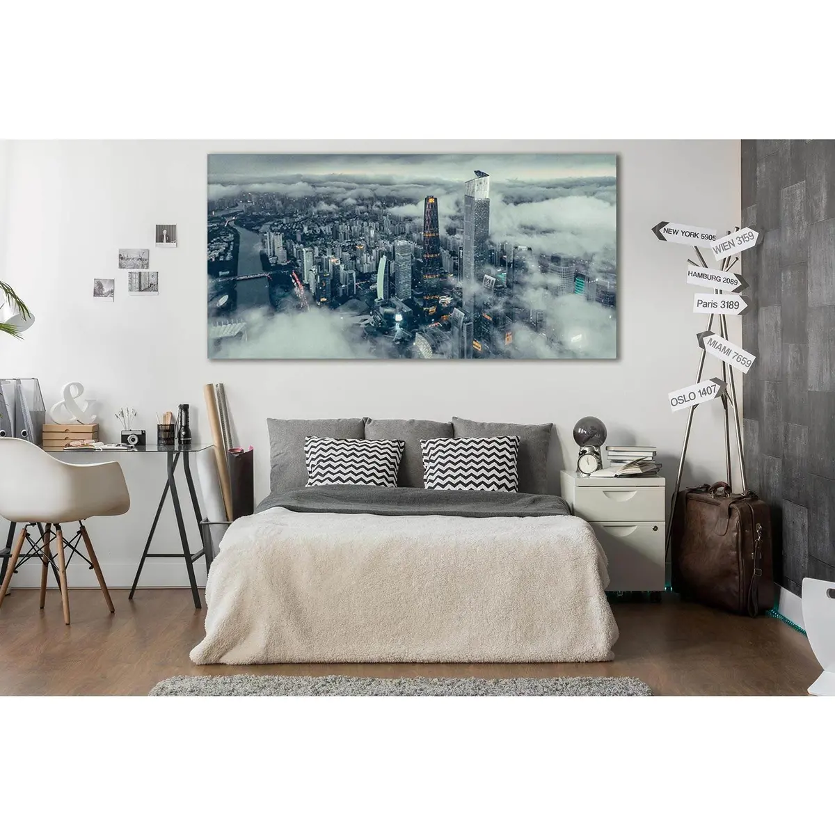 Mystical Clouds Above The City №Sl327 Ready To Hang Canvas Print 2
