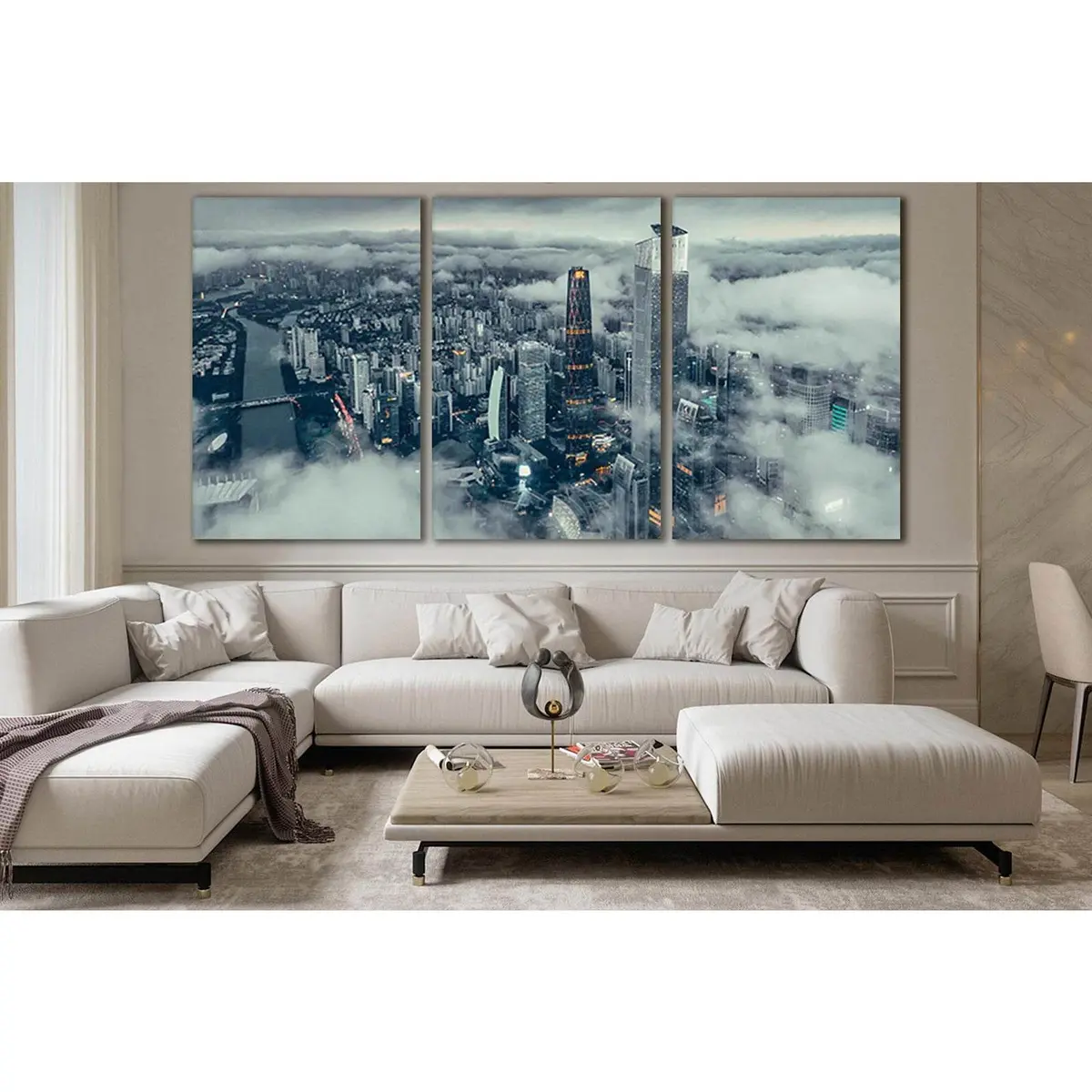 Mystical Clouds Above The City №Sl327 Ready To Hang Canvas Print 5