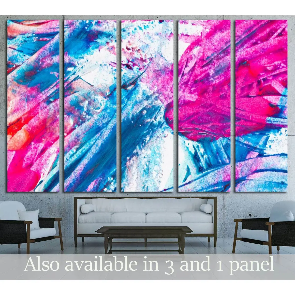 Abstract Nail Polish Splash Art Canvas Set #2879 – Pre-Stretched, Ready-to-Hang Wall Decor