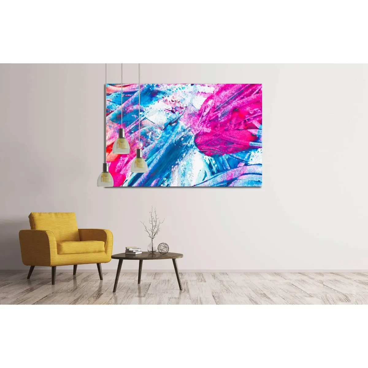 Nail Polish Splashes. Art Set №2879 Ready To Hang Canvas Print 3