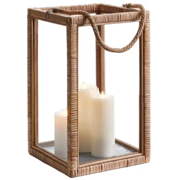 Napa Barclay Butera Rattan Lantern - 18" 1