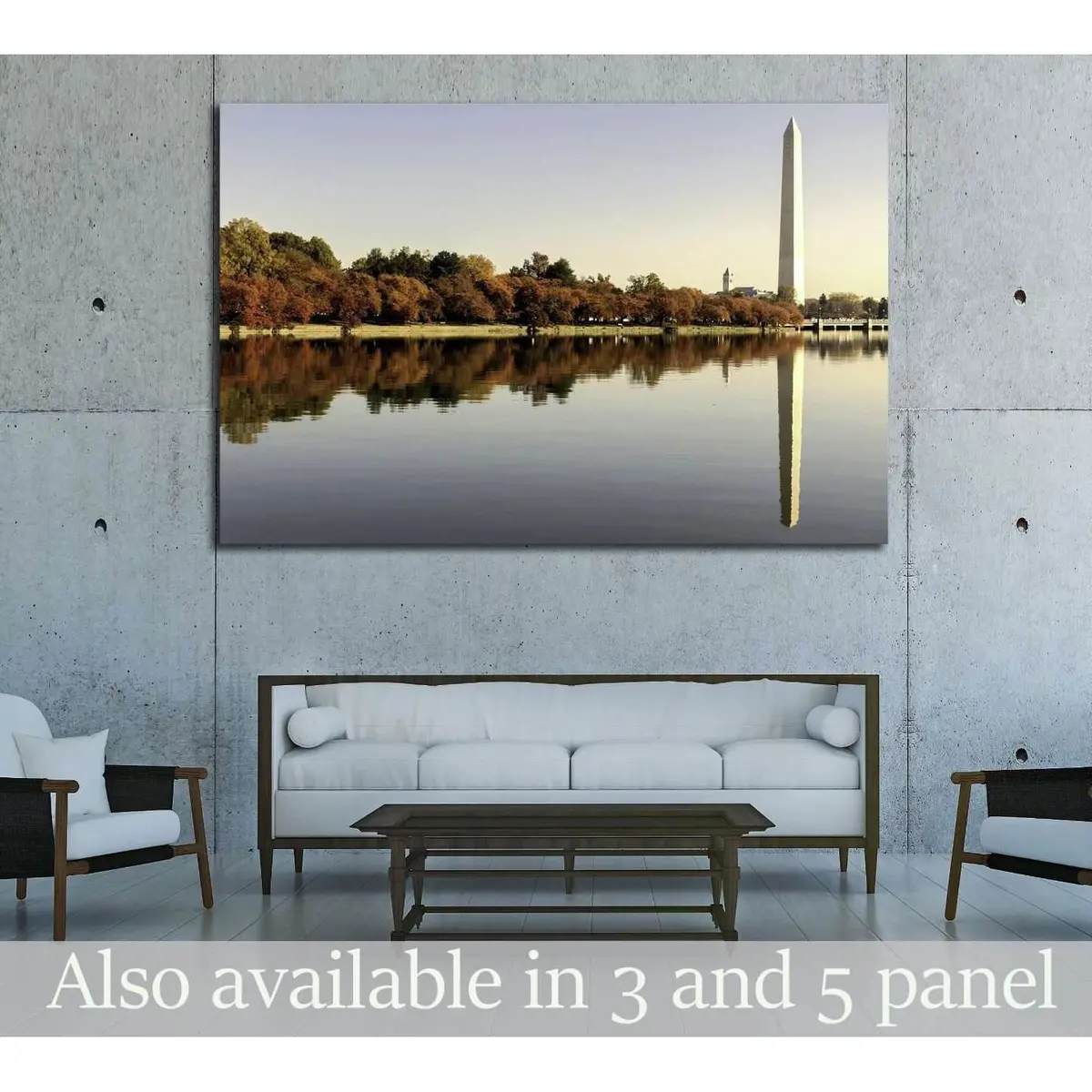 National Mall At Autumn. Washington, Dc №2063 Ready To Hang Canvas Print 1