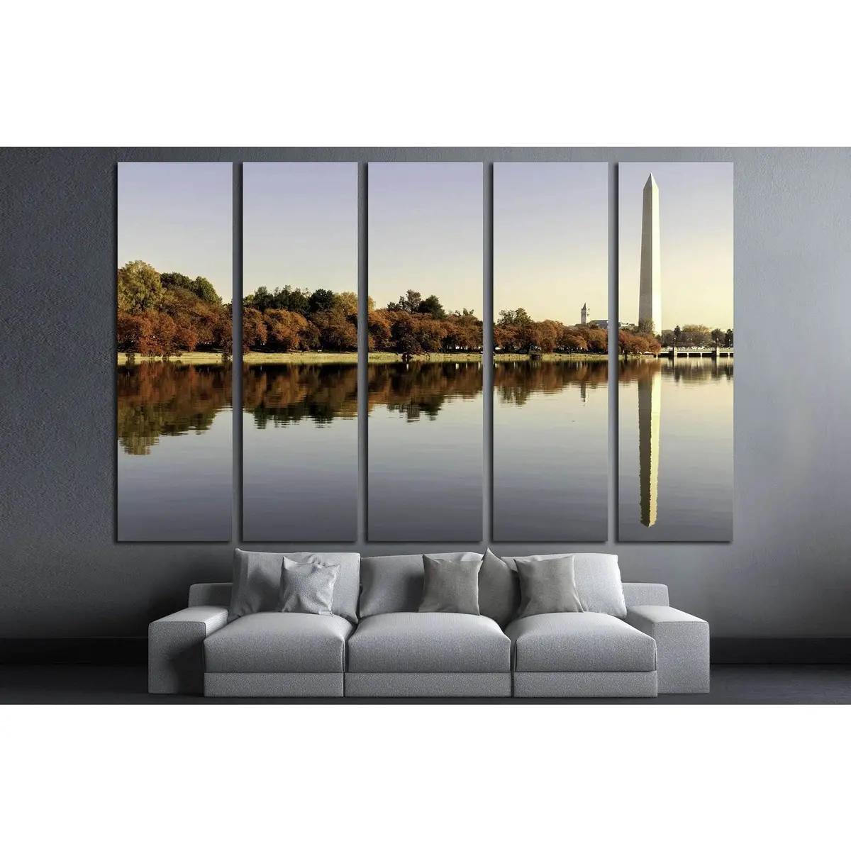 National Mall in Autumn, Washington DC — Premium Ready-to-Hang Canvas Print #2063 - Image 3