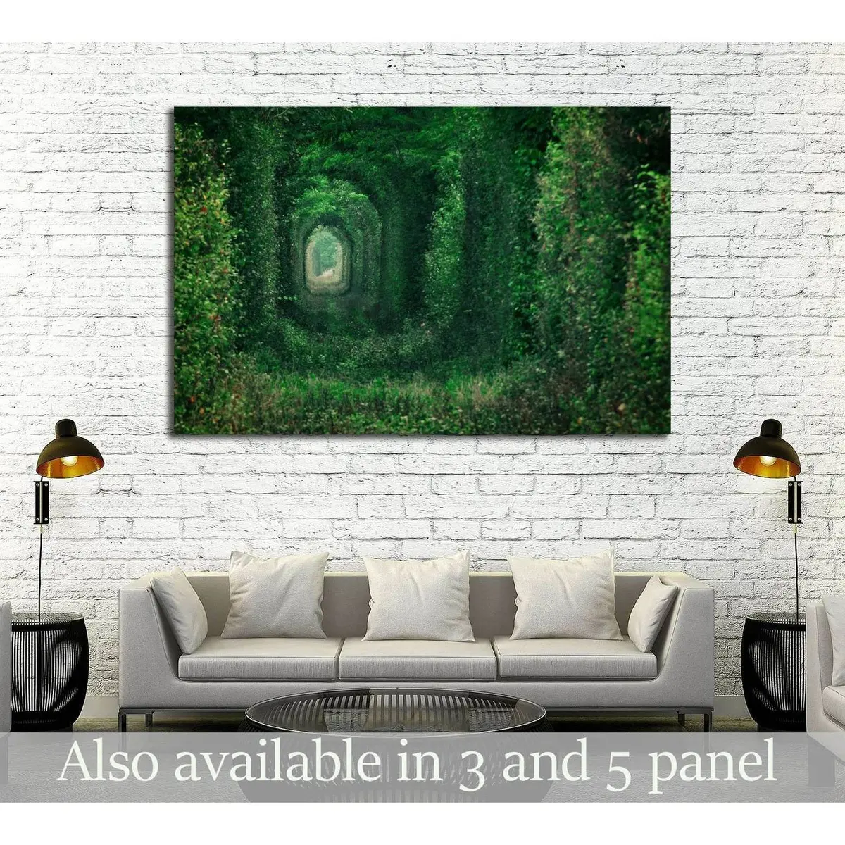 Natural Tunnel Formed By Trees In Romania №2830 Ready To Hang Canvas Print 1