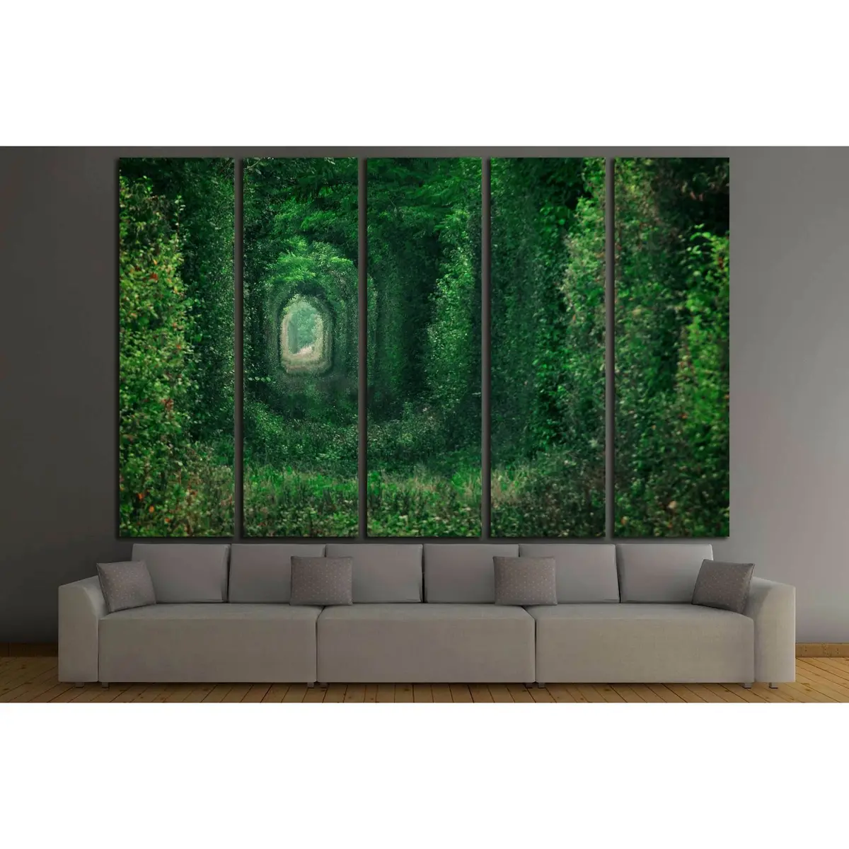 Romanian Forest Tree Tunnel Canvas Art Print №2830 – Ready-to-Hang Wall Decor - Image 3