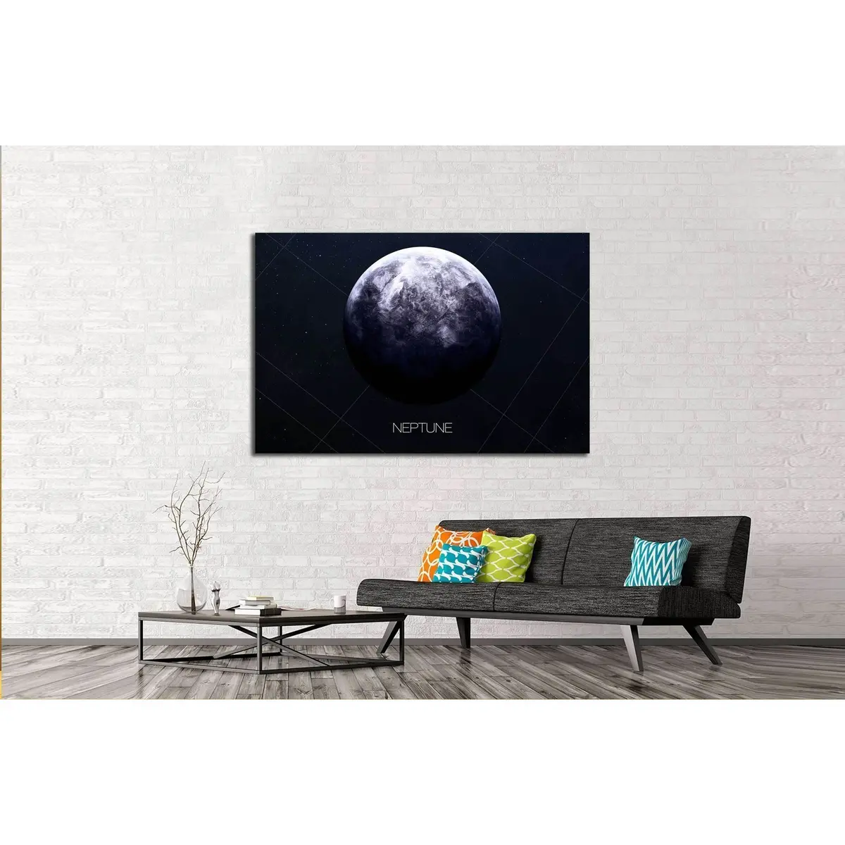 Neptune - High Resolution Images Presents Planets Of The Solar System. №2446 Ready To Hang Canvas Print 3