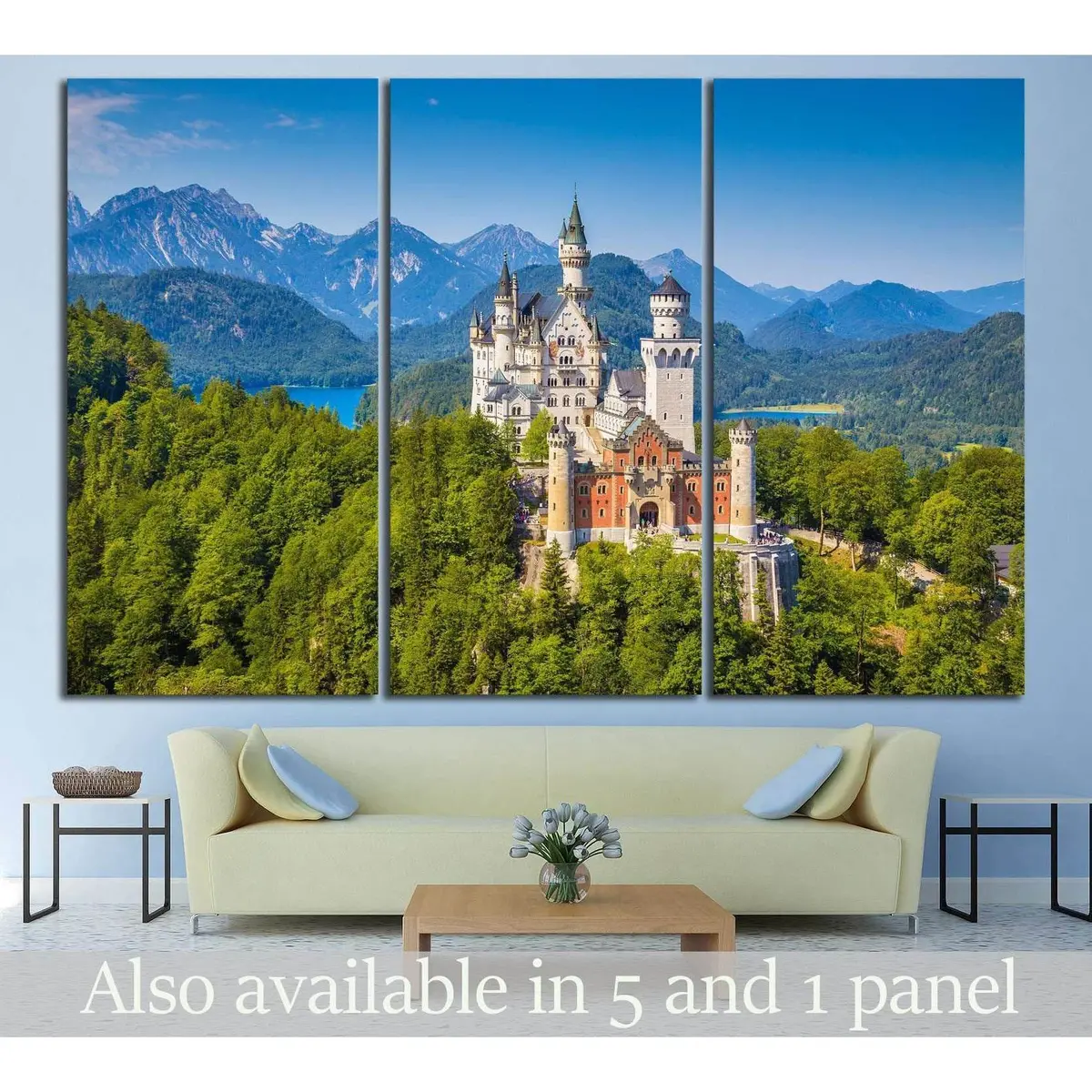 Neuschwanstein Castle, Germany №596 Ready To Hang Canvas Print 5
