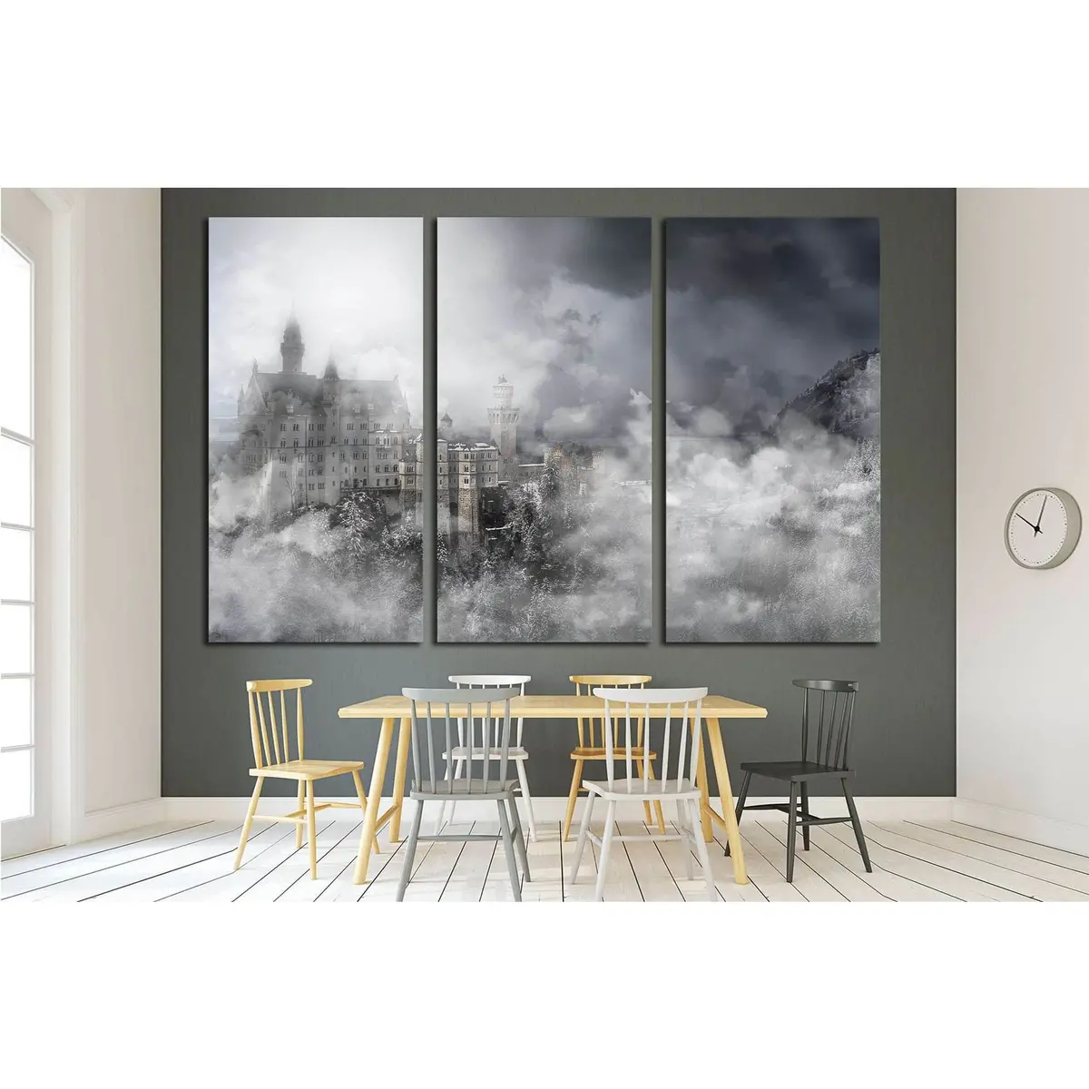 Neuschwanstein Castle In The Bavaria Alp №1814 Ready To Hang Canvas Print 5
