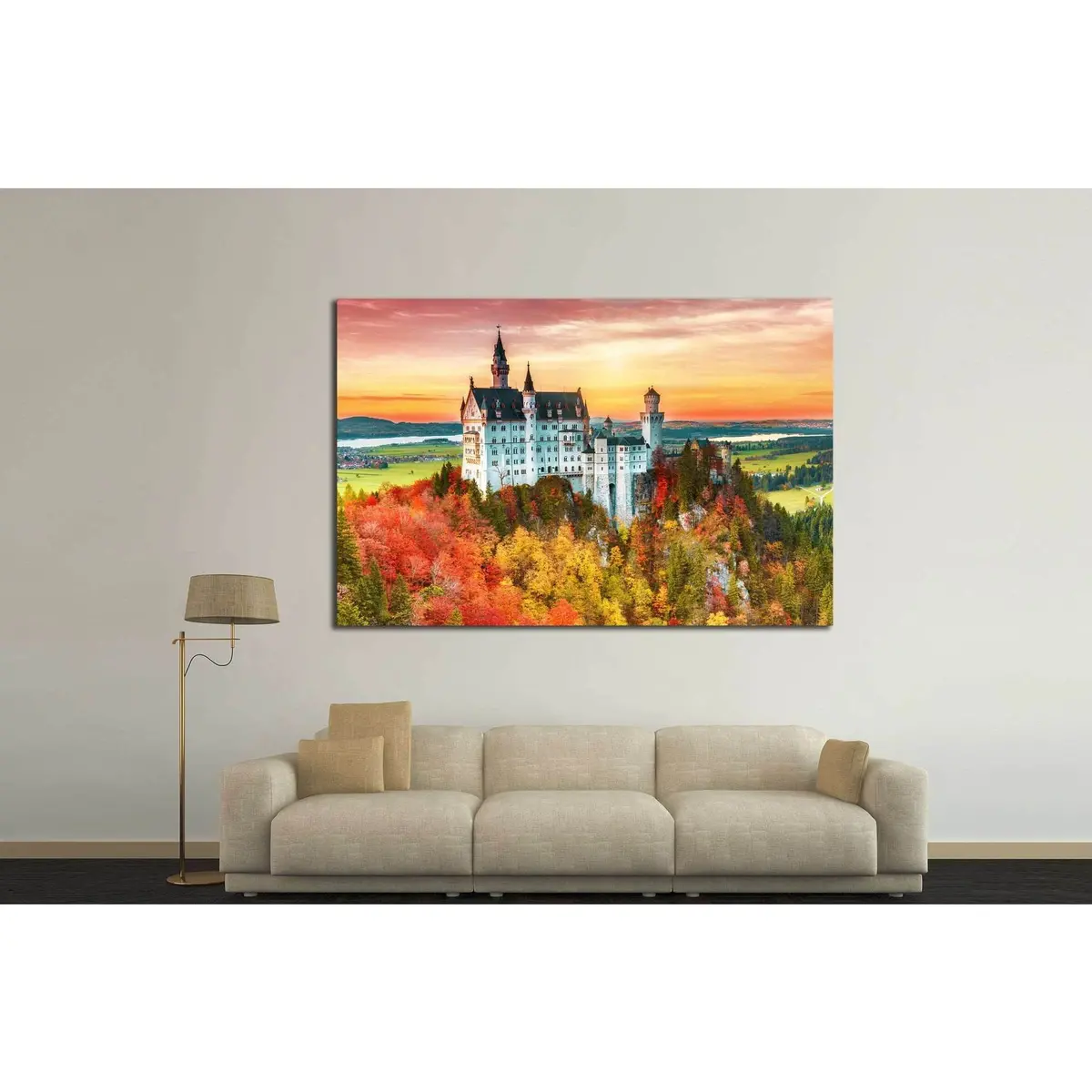 Neuschwanstein Castle, Palace Situated In Bavaria, Germany №1806 Ready To Hang Canvas Print 2