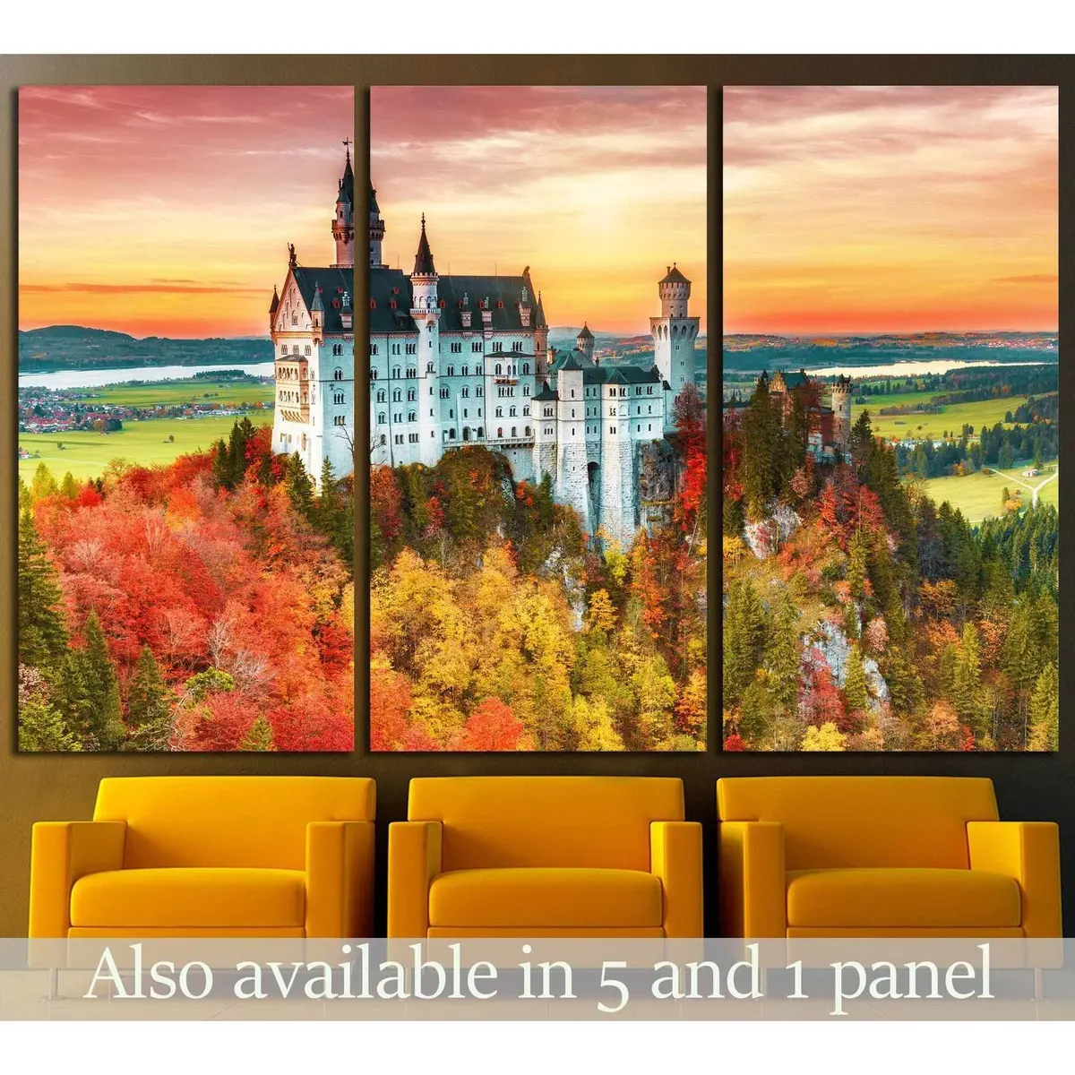 Neuschwanstein Castle, Palace Situated In Bavaria, Germany №1806 Ready To Hang Canvas Print 5