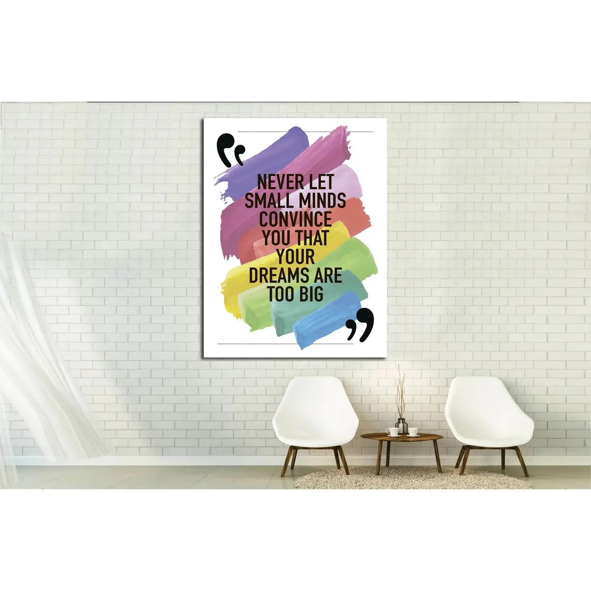 Never Let Small Minds Convince You That Your Dreams Are Too Big №4604 Ready To Hang Canvas Print 2