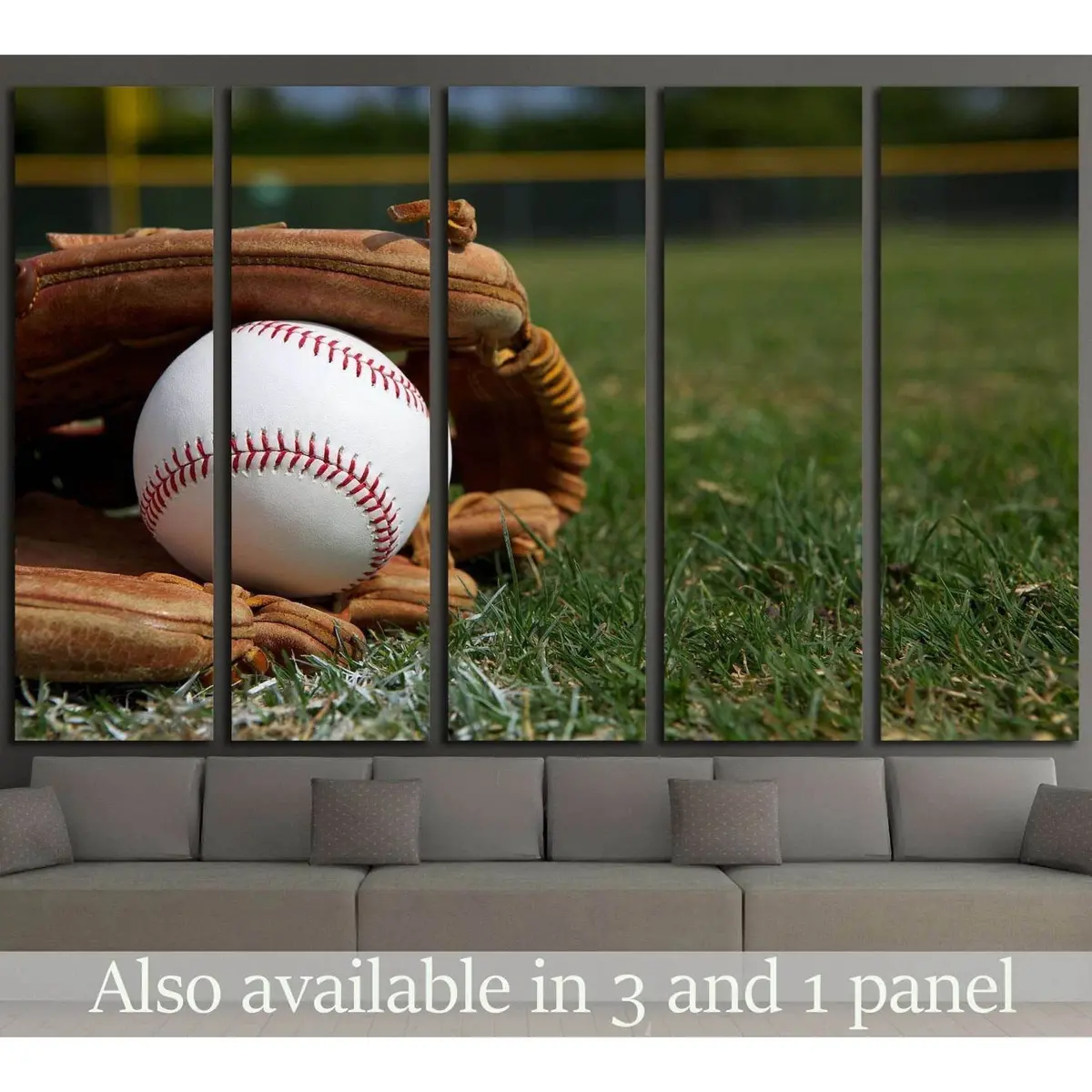 Premium Outfield Baseball Glove Canvas Art №2124 – Ready-to-Hang Wall Decor