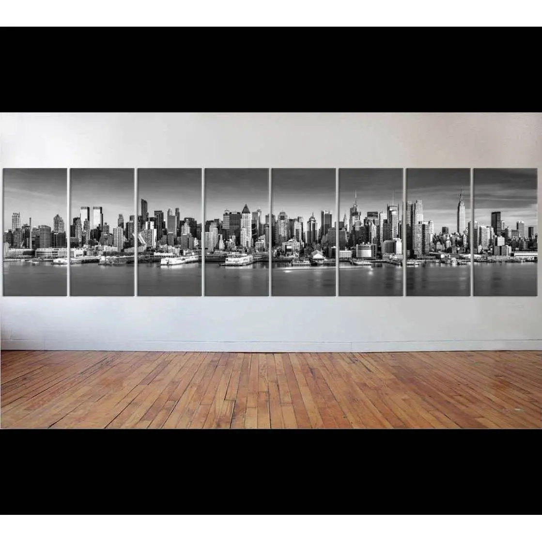 New York Black And White Large Art №53 Ready To Hang Canvas Print 1