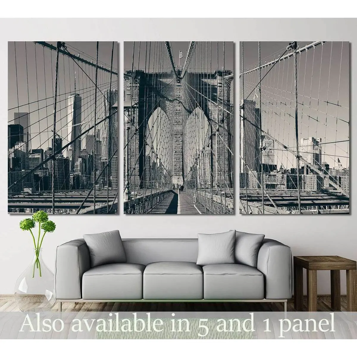 New York Brooklyn Bridge №125 Ready To Hang Canvas Print 5