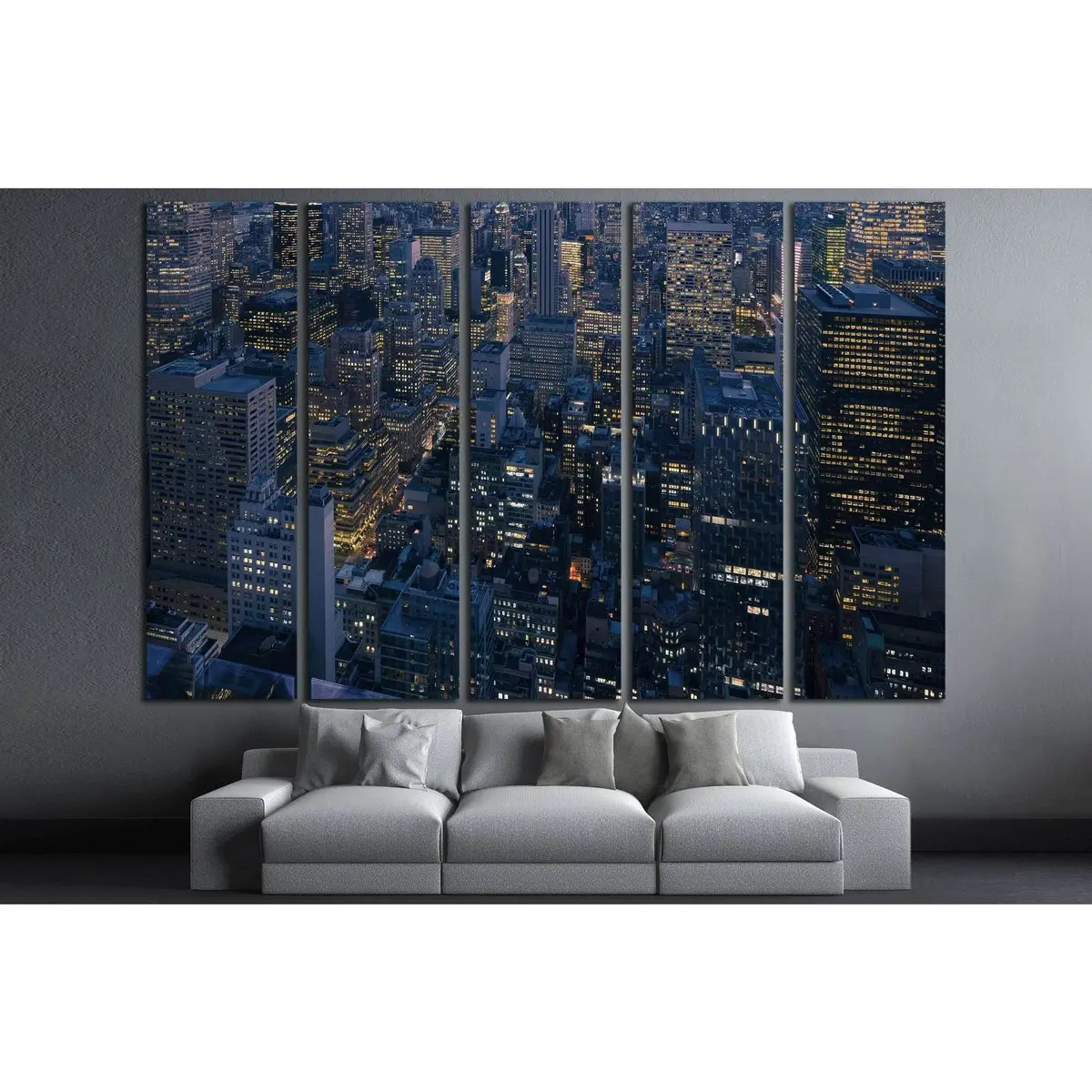 Aerial NYC Cityscape Canvas Wall Art – Ready-to-Hang Print #1531 - Image 3