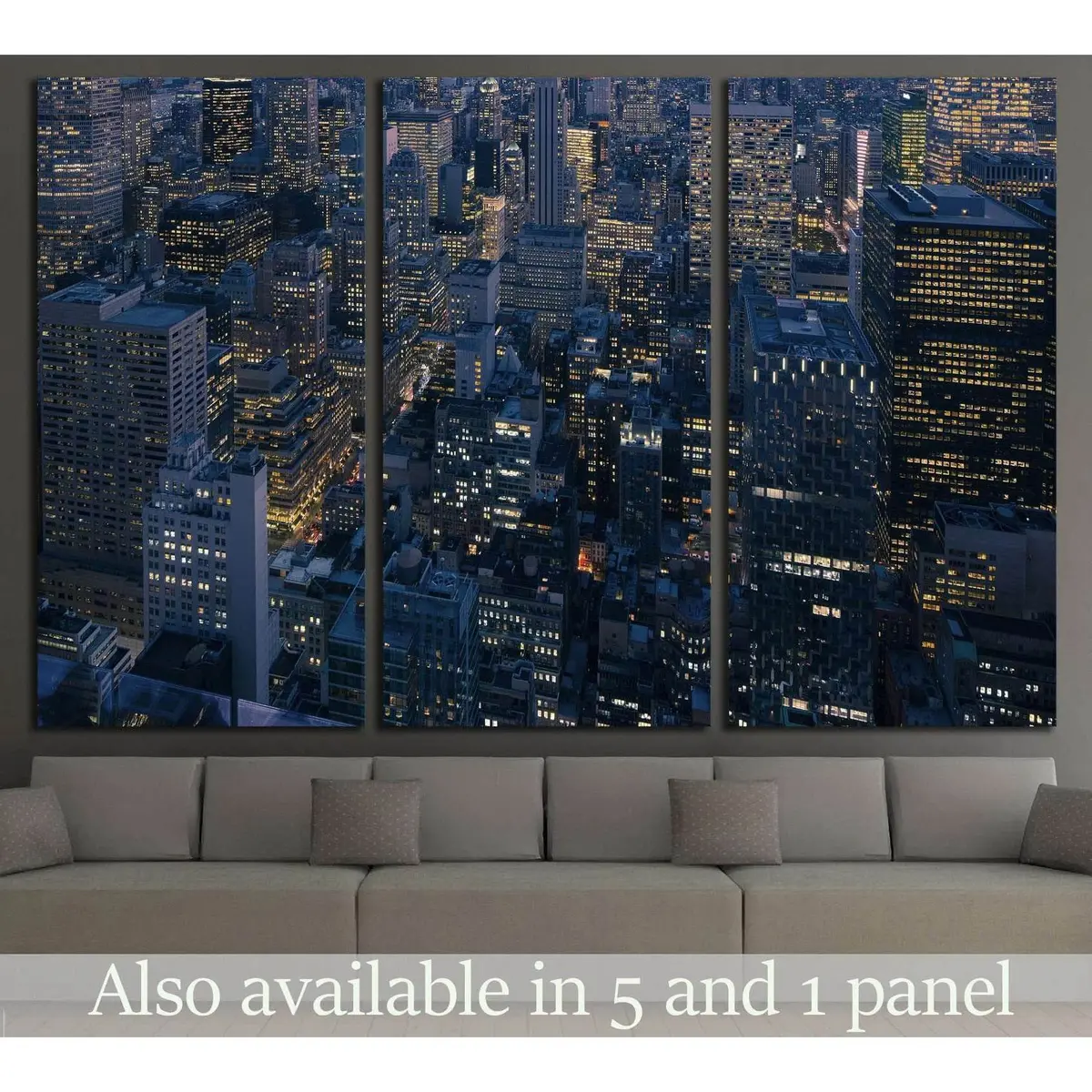New York City Look From Bird Space №1531 Ready To Hang Canvas Print 5